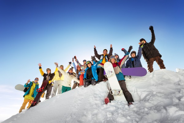 ski holiday catered chalet meribel - group skiing
